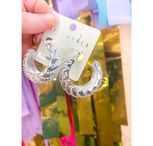 Textured, titanium hoops