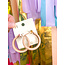 The Uptown Peach Coated metal Hoops