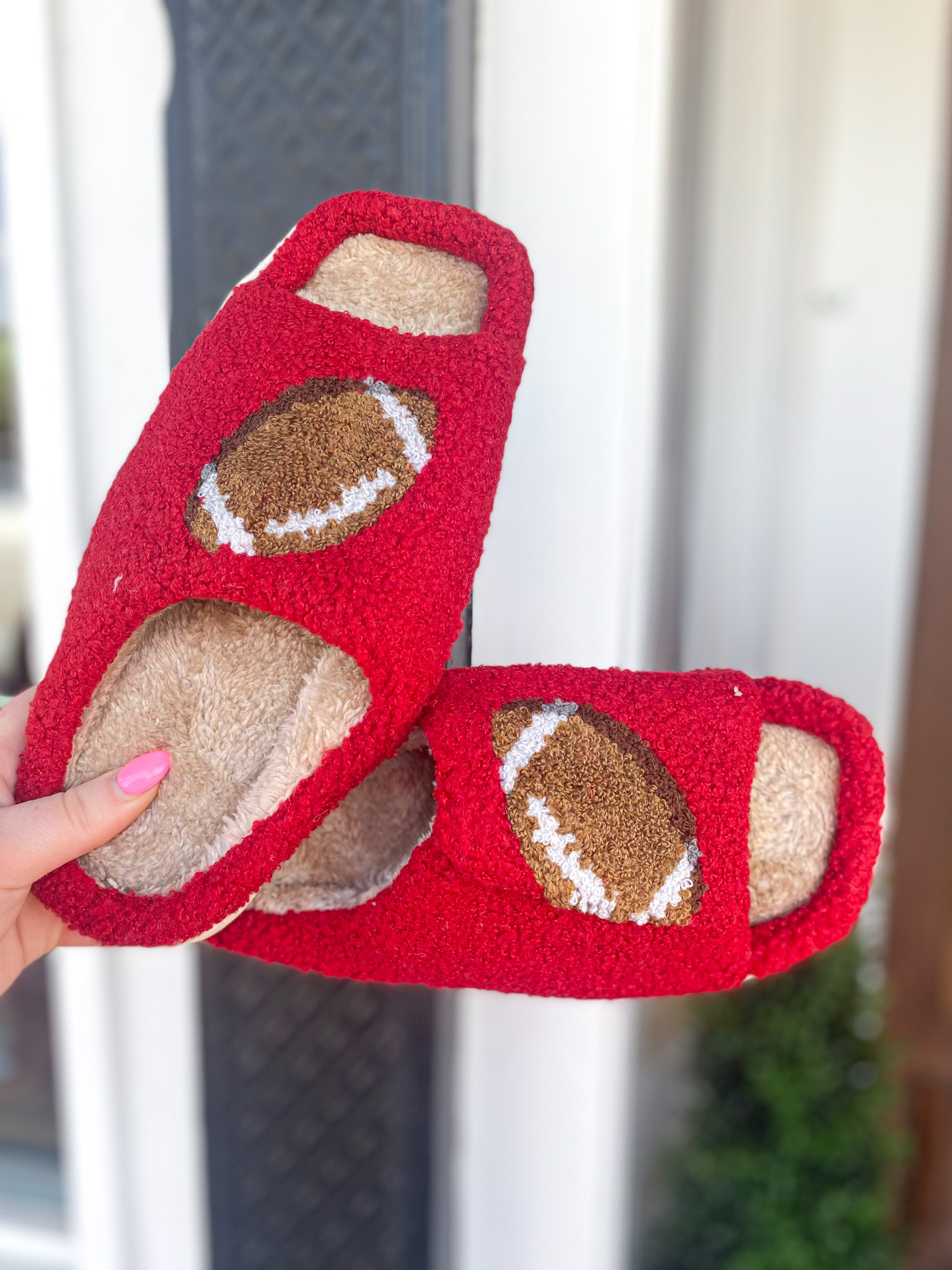 Football Plush Slippers