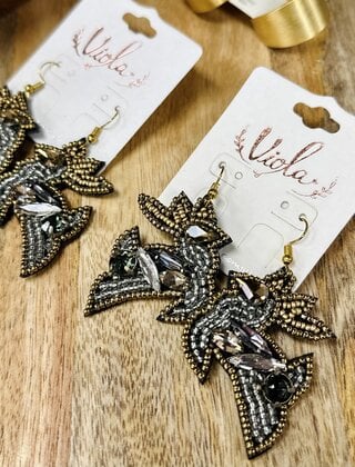 Crystal Rudolph Earrings