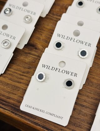 Silver Roman Numeral Studs