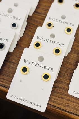 Gold Roman Numeral Studs