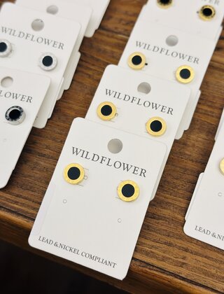 Gold Roman Numeral Studs