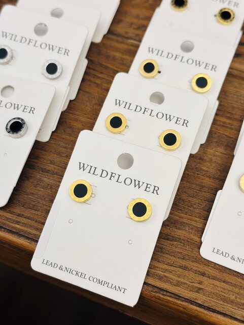 Gold Roman Numeral Studs