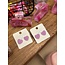 The Uptown Peach Jelly Heart Studs