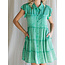 The Uptown Peach Lucky button up dress