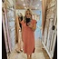 The Uptown Peach Coral's Midi Dress