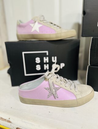 Youth ShuShop Polka Lavender Sneakers