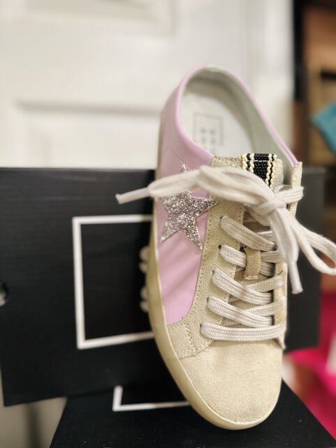 Youth ShuShop Polka Lavender Sneakers