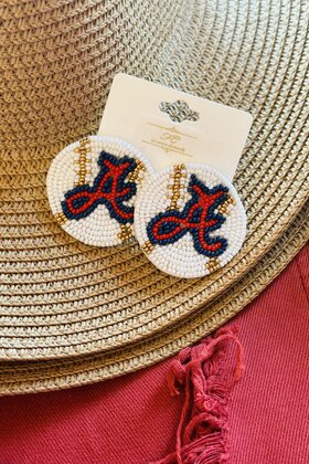 Atlanta Baseball Earrings