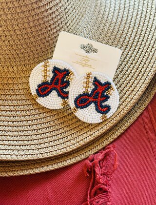 Atlanta Baseball Earrings