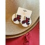 The Uptown Peach Atlanta Baseball Earrings