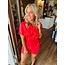 The Uptown Peach Rita’s Red Romper