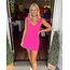The Uptown Peach The Pink Ruffle Sleeve Mini Dress