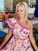 Tropical One Shoulder Dress