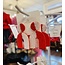 The Uptown Peach Rebeca’s Red & White Arch Earrings