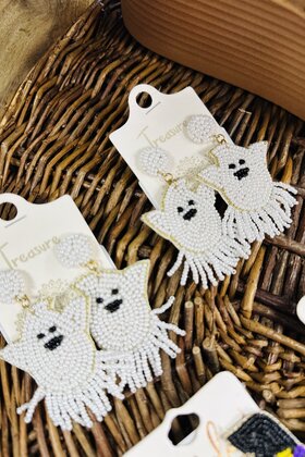 BOO Ghost Earrings