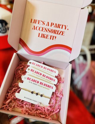 Triple Football Beaded Blondes Bracelet