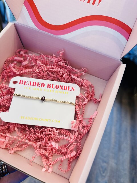 Single Football Beaded Blondes Bracelet