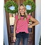The Uptown Peach Checkered For Game Day Top