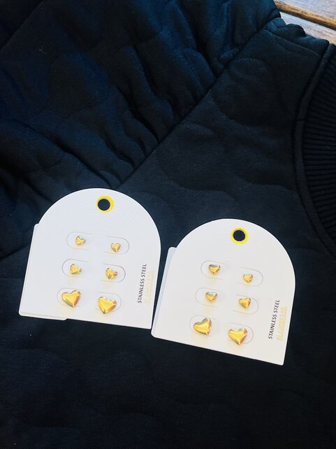 Heart Studs Earring Set
