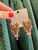 Rudolph Bead Earrings