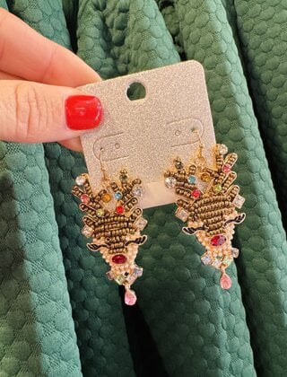 Rudolph Bead Earrings