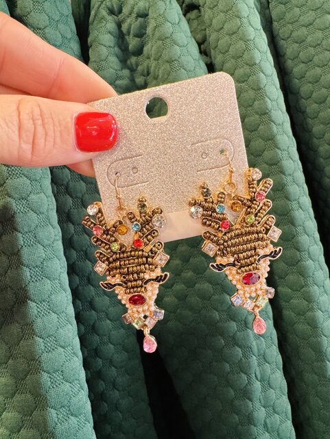 Rudolph Bead Earrings
