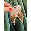The Uptown Peach Rudolph Bead Earrings