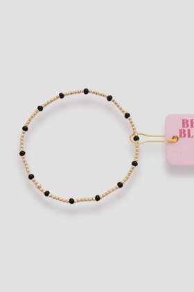 Black Dainty Poppi Beaded Blondes Bracelet
