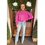 The Uptown Peach Olivia Wide Leg Jeans