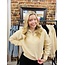 The Uptown Peach Cozy Cream Half-Zip