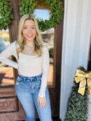 Pretty & Basic Cream Bodysuit