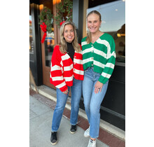 Striped Button Sweater