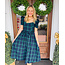 The Uptown Peach Pretty In Plaid Dress