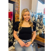 Paisley Puff Sleeve Top