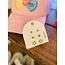 The Uptown Peach Heart Studs Earring Set