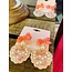 The Uptown Peach Galentines Day Heart Earrings