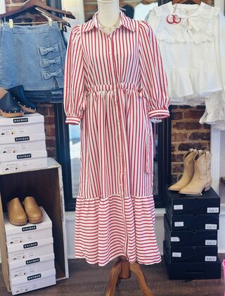 The Red & White Bow Maxi