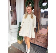 Whitney White Denim Dress