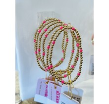 Hot Pink Poppi Bracelet Beaded Blondes