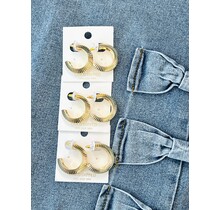 Tara Textured Hoops