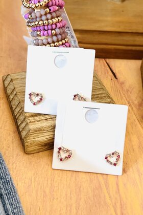 Hannah Heart Studs