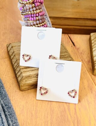 Hannah Heart Studs