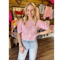 Bow Dreams Pink Sweater