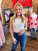 Savannah Sleeveless Bodysuit in White