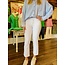 The Uptown Peach Willow White Jeans