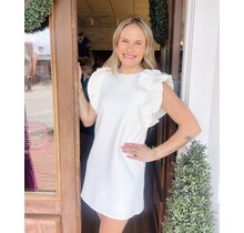Pleated Shoulder Dress