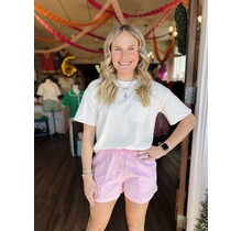 Penelope Pink Linen Shorts