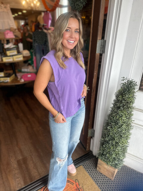 The Purple Paisley Top